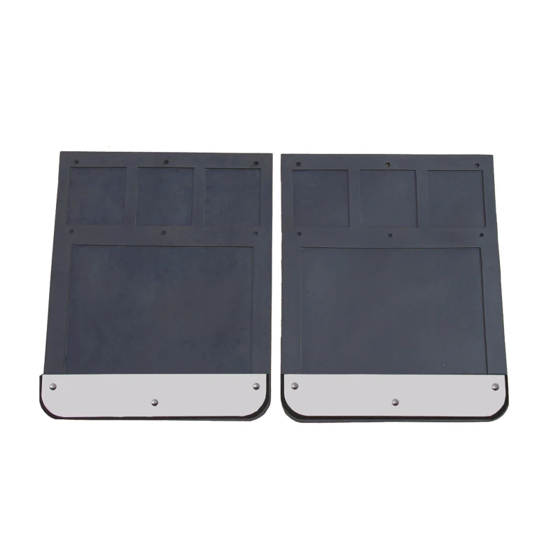 Go Industries Dually Mud Flap Set - Stainless Steel Set - Includes Flaps, Brackets, Stainless Weights and Stiffeners Model S70736SET - Image 2
