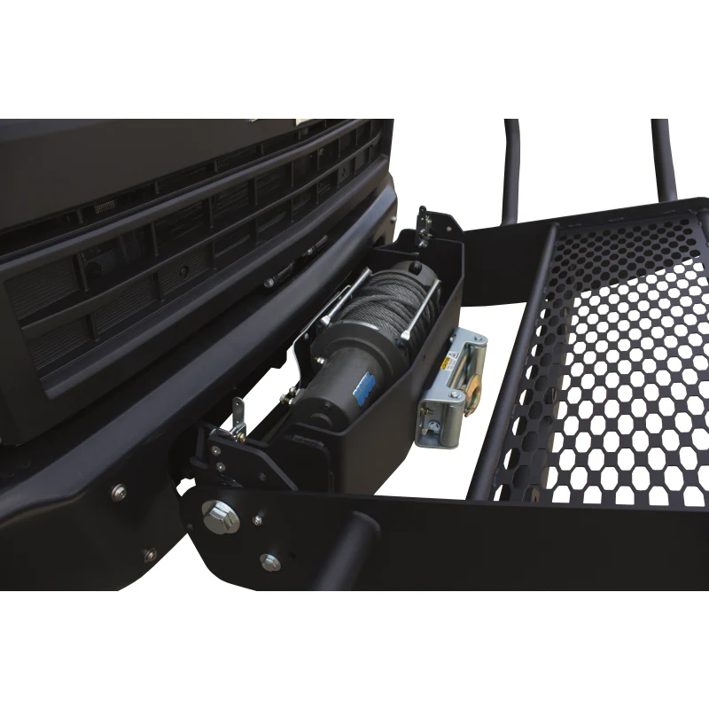 Go Industries Welded Winch Grille Guard w/Carrier - Black Model ET004 - Image 14