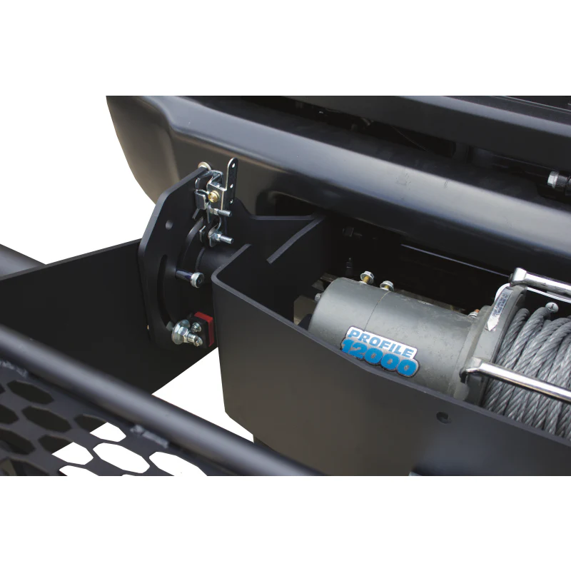 Go Industries Welded Winch Grille Guard w/Carrier - Black Model ET004 - Image 15