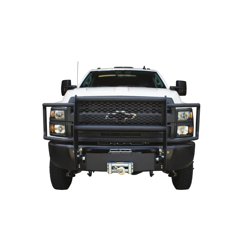 Go Industries Welded Winch Grille Guard w/Carrier - Black Model ET004 - Image 6