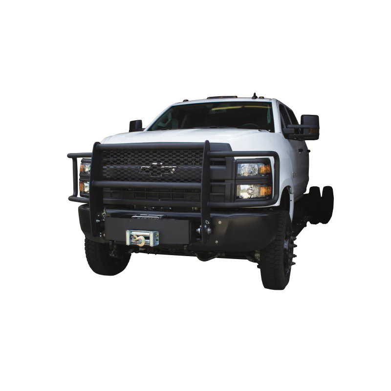 Go Industries Welded Winch Grille Guard w/Carrier - Black Model ET004 - Image 9