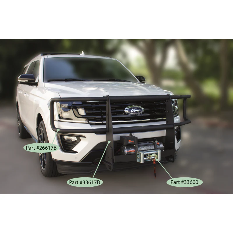 Go Industries Winch Grille Guard - Black Model 33617B - Image 4
