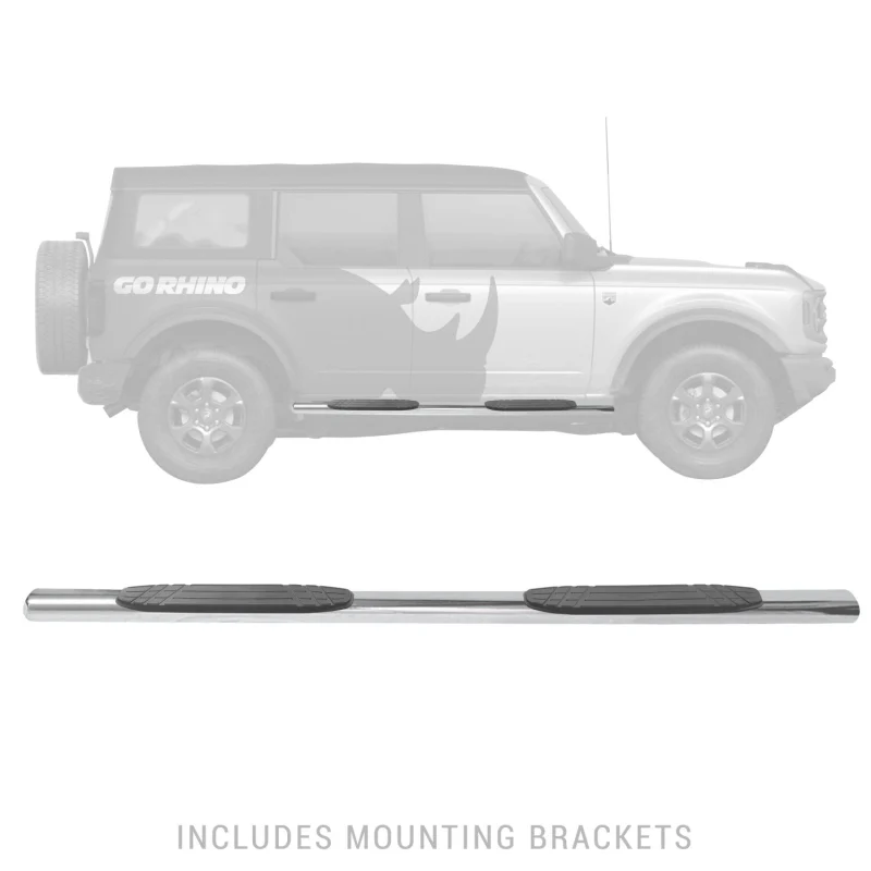Go Rhino 4" 1000 Series Step Nerf Bars - 73" long - BOARDS ONLY Model 10473PS - Image 3