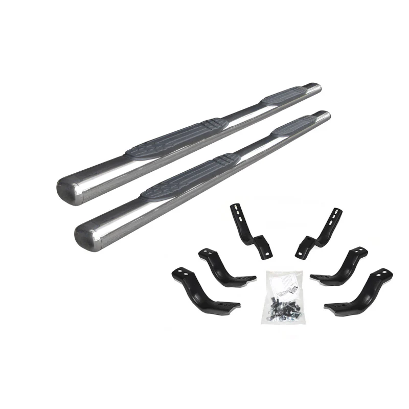 Go Rhino 4" 1000 Series Step Nerf Bars With Mounting Bracket Kit Model 104404587PS