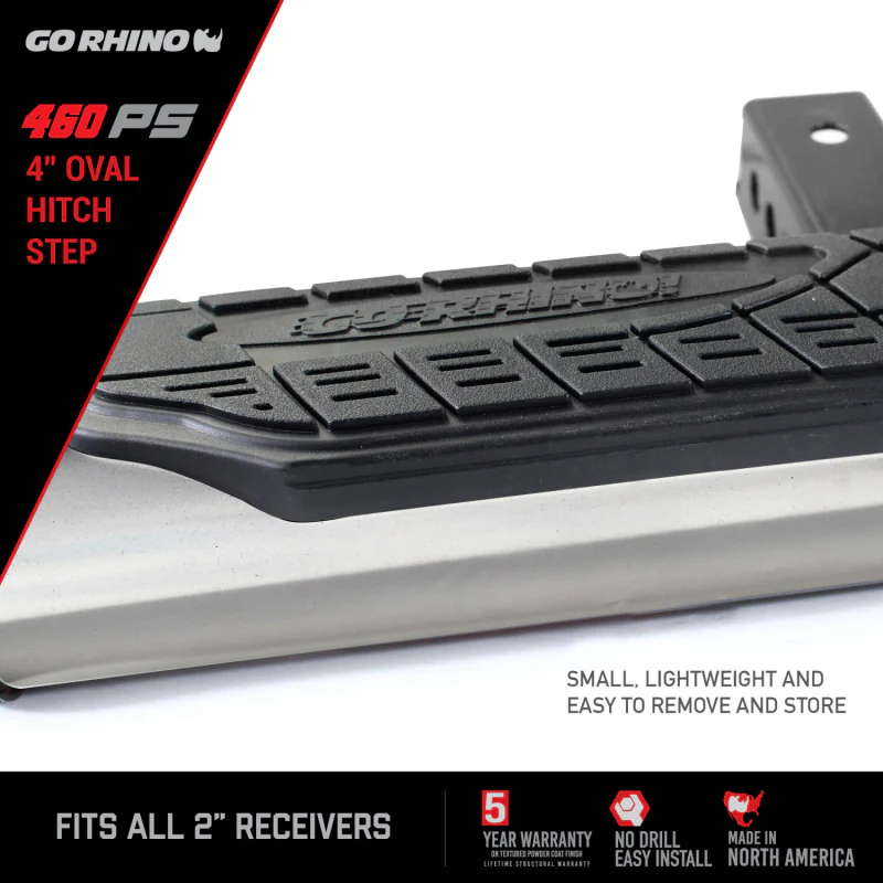 Go Rhino 4" Oval Hitch Step Model 460PS - Image 6