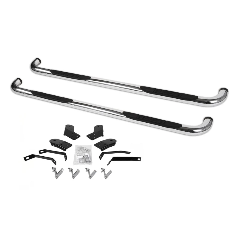 Go Rhino 4000 Series Step Nerf Bars with Mounting Brackets Kit Polished Stainless Steel Model 4109PS - Image 2