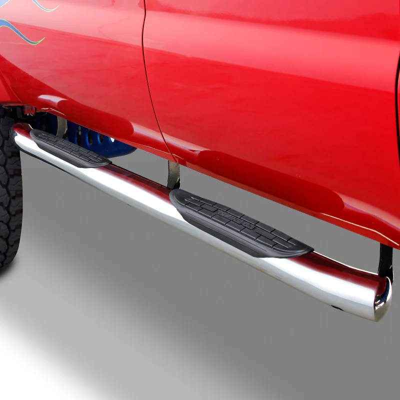 Go Rhino 415 Step Nerf Bars w Mounting Brackets Kit Welded End Caps Crew Cab Model 67051PS - Image 2