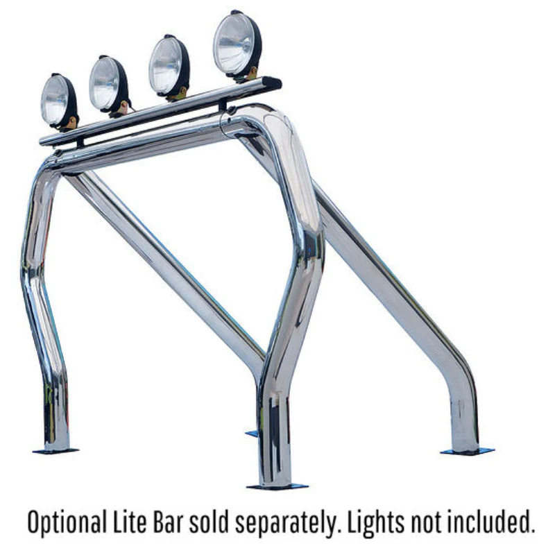 Go Rhino Bed Bars Complete Kit Single Bar/Single Kicker (Between wheel wells) Chrome Model 9209560SSC - Image 2
