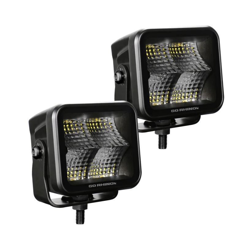 Go Rhino Blackout Series 2x2 LED Cube Flood Lights Model 750200321FCS - Image 5