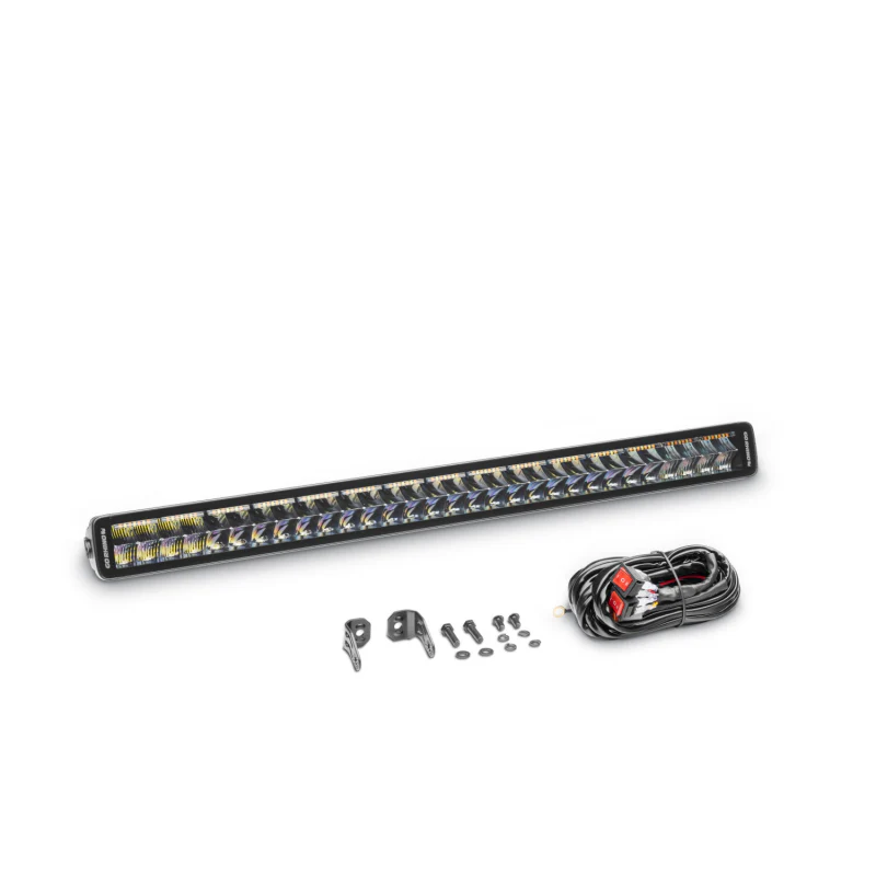 Go Rhino Blackout Series DOUBLELINE 30" Double Row Light Bar w/Amber LEDs Model 753003012CDS - Image 4