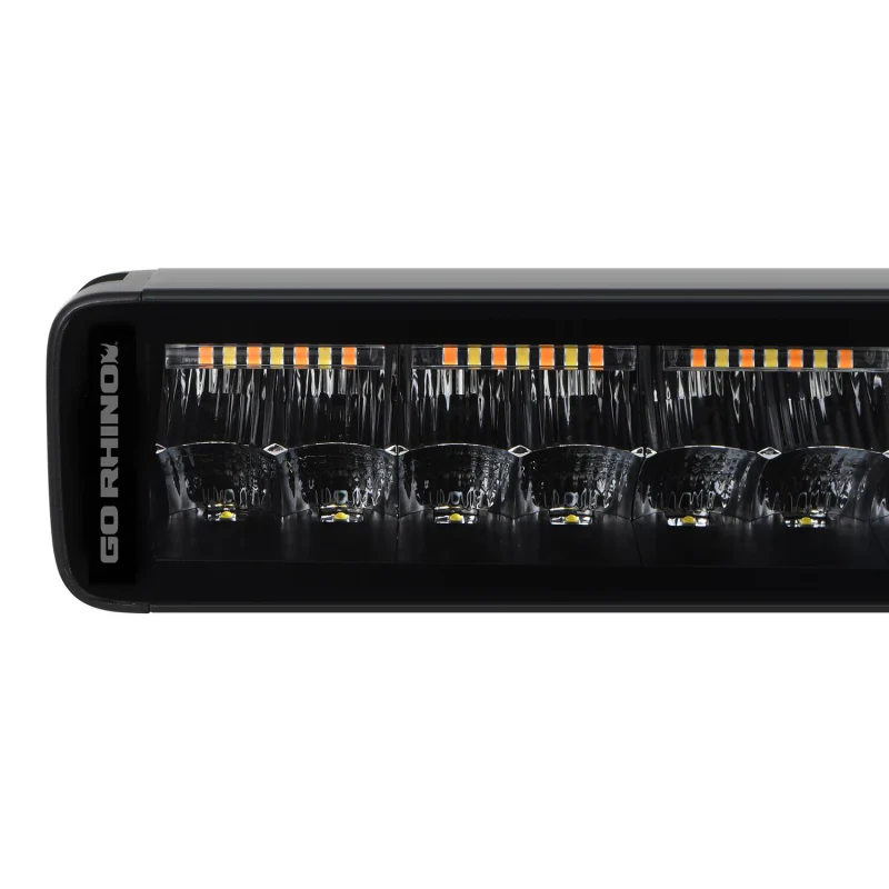Go Rhino Blackout Series DOUBLELINE 50" Double Row Light Bar w/Amber LEDs Model 754805012CDS - Image 3