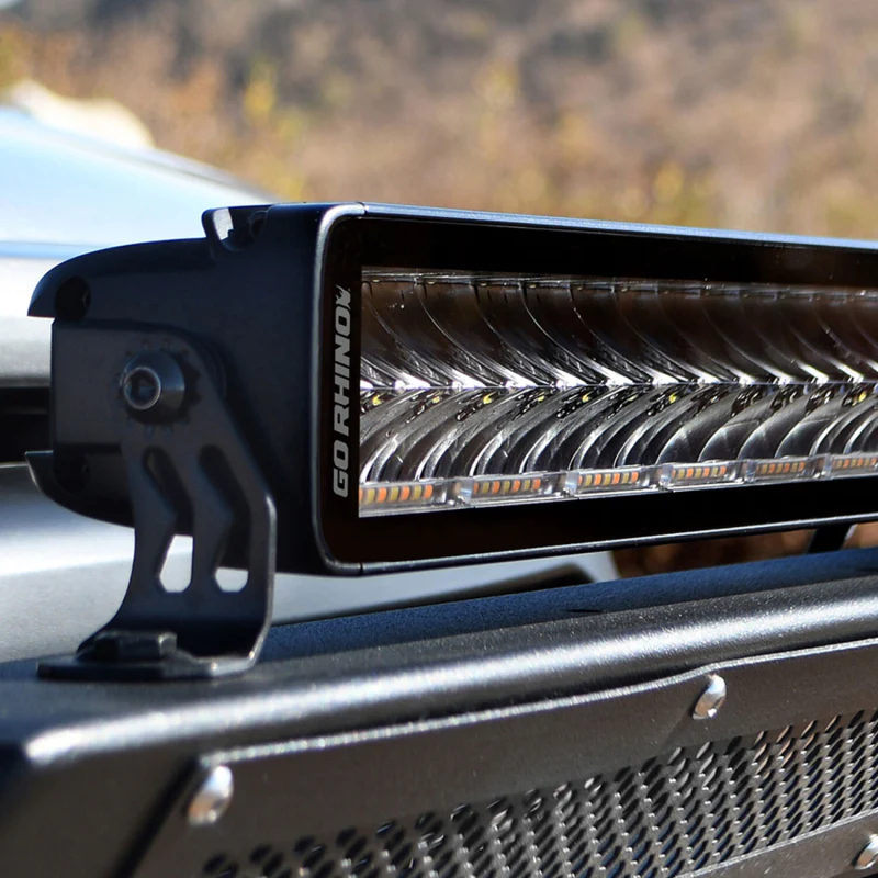 Go Rhino Blackout Series DOUBLELINE 50" Double Row Light Bar w/Amber LEDs Model 754805012CDS - Image 7