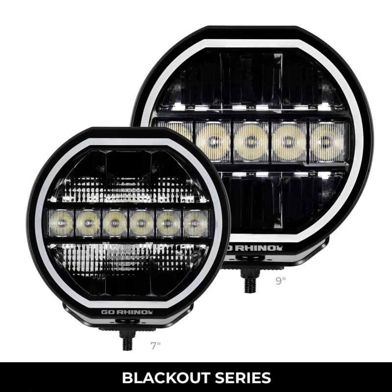 Go Rhino Blackout Series MAXLINE 7" LED Beam with Multi Daytime Running Light Model 751080711CRS - Image 3