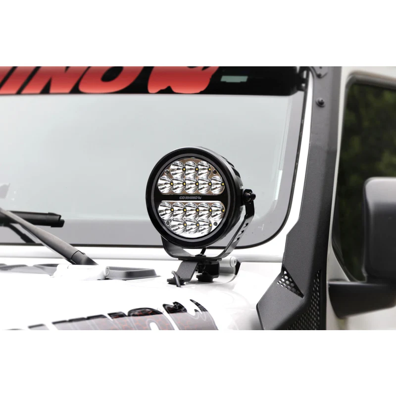 Go Rhino Blackout Series MAXROUND 7" LED Spot Light with Daytime Running Lights Model 750800711SRS - Image 10