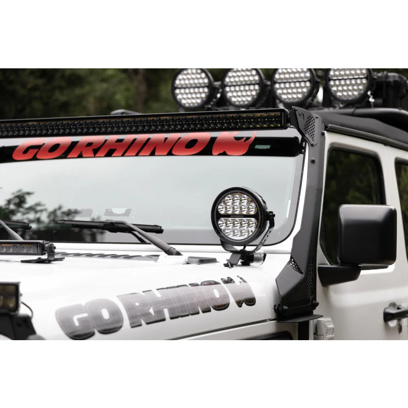 Go Rhino Blackout Series MAXROUND 7" LED Spot Light with Daytime Running Lights Model 750800711SRS - Image 9
