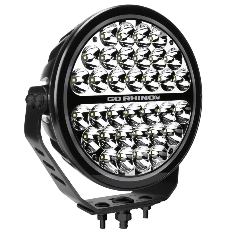 Go Rhino Blackout Series MAXROUND 9" Round LED Driving Light w/Daytime Running Lights Model 751700911DRS - Image 6