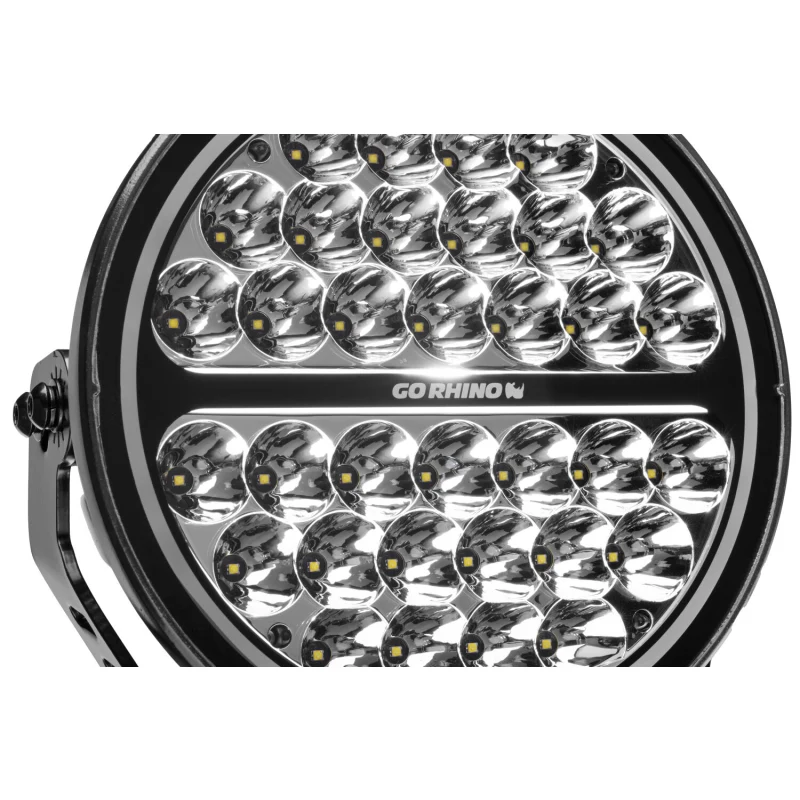 Go Rhino Blackout Series MAXROUND 9" Round LED Spot Light w/Daytime Running Lights Model 751700911SRS - Image 2