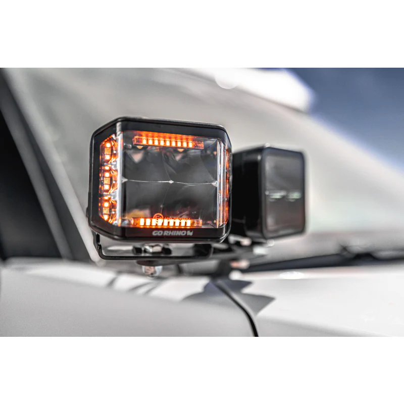 Go Rhino Blackout Series SIDELINE 4x3 LED Cube Spot Lights Without Amber LED's Model 750700321SCS - Image 9