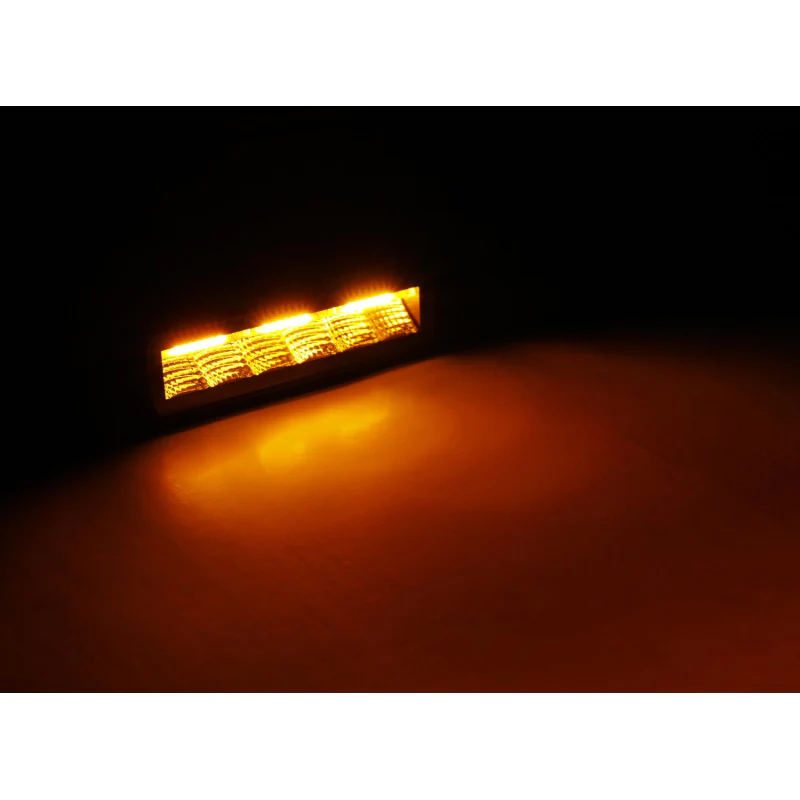 Go Rhino Blackout Series SIXLINE 6-LED Flood Light Pods, W/Amber LEDs Model 750600622FBS - Image 2