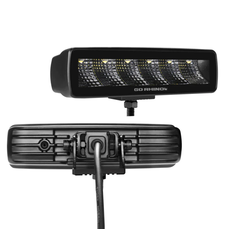 Go Rhino Blackout Series SIXLINE 6-LED Flood Lights Without Amber Model 750300621FBS - Image 4