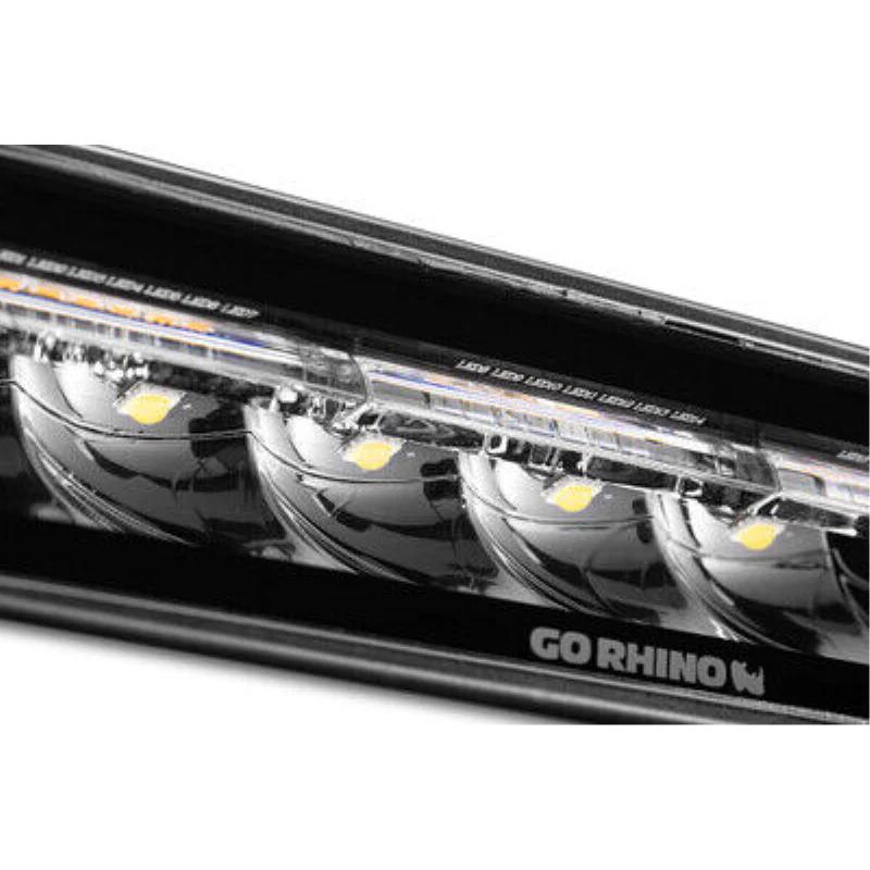 Go Rhino Blackout Series SIXLINE  Spot Lights w/Amber LEDs Model 750600622SBS - Image 2
