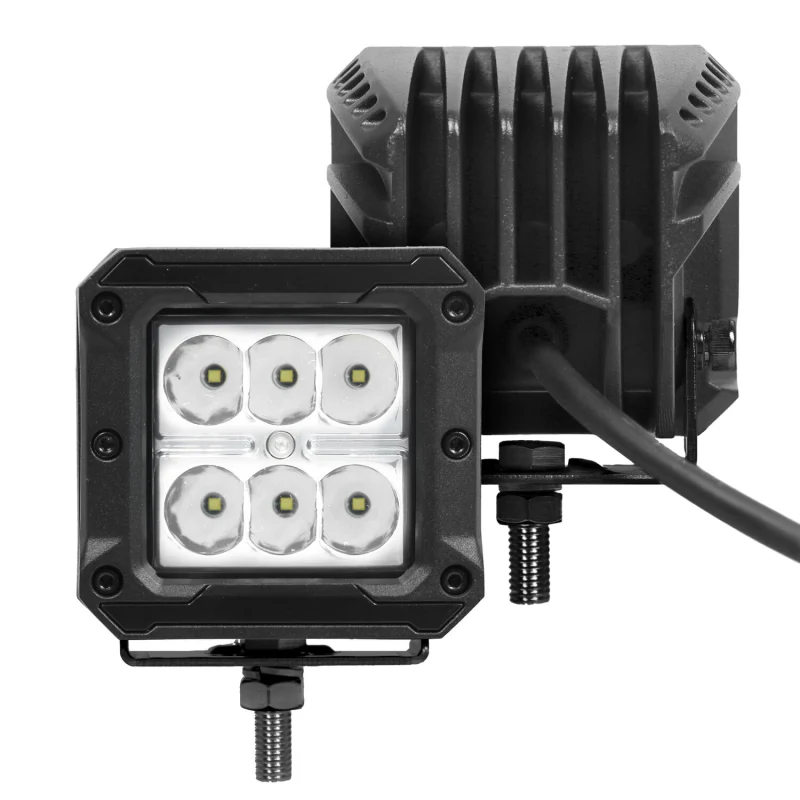 Go Rhino Bright Series 3x3 Cube LED Spot Lights Pair Model 751803023SCS - Image 6