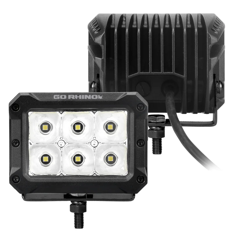 Go Rhino Bright Series 4x3 Rectangular LED Spot Lights Model 753003023SBS - Image 6