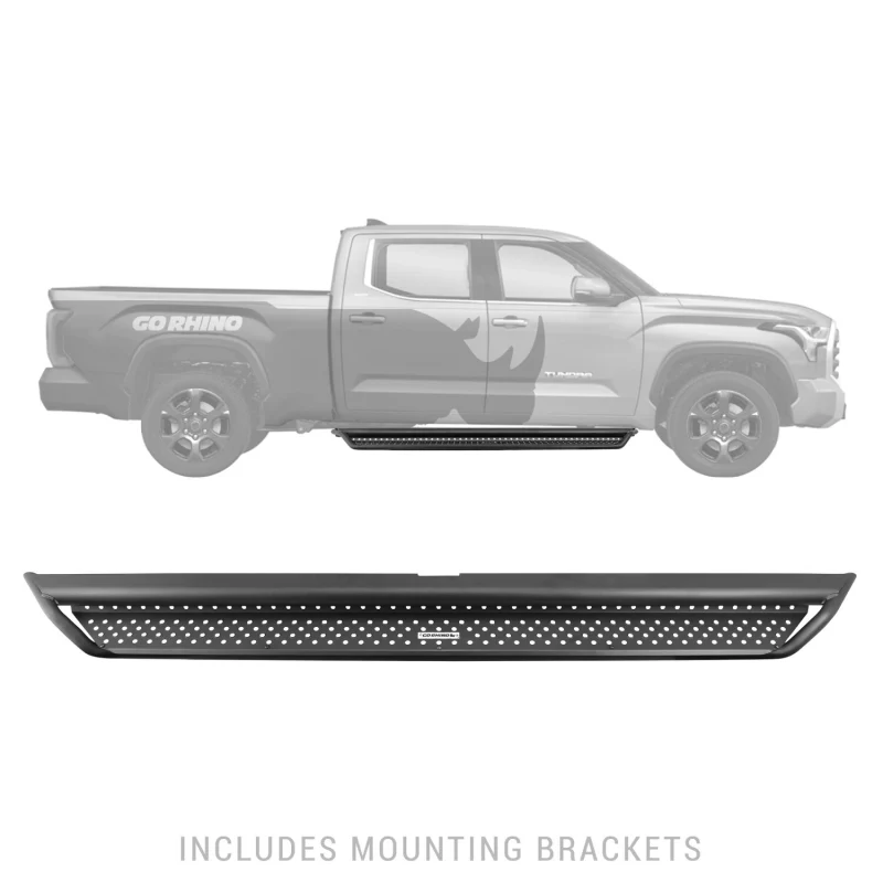 Go Rhino Dominator Xtreme D1 Running Baords with Rocker Panel Mounting Kit For Crew Max only Model D14436T - Image 3