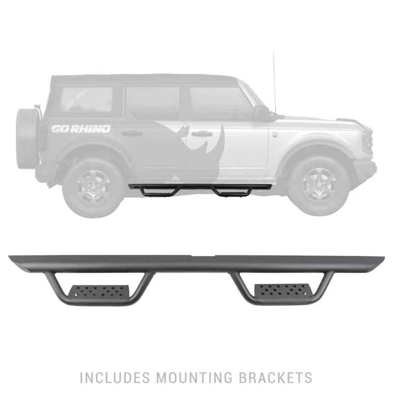 Go Rhino Dominator Xtreme D2 Side Steps with Rocker Panel Mounting Bracket Kit Model D224129T - Image 6