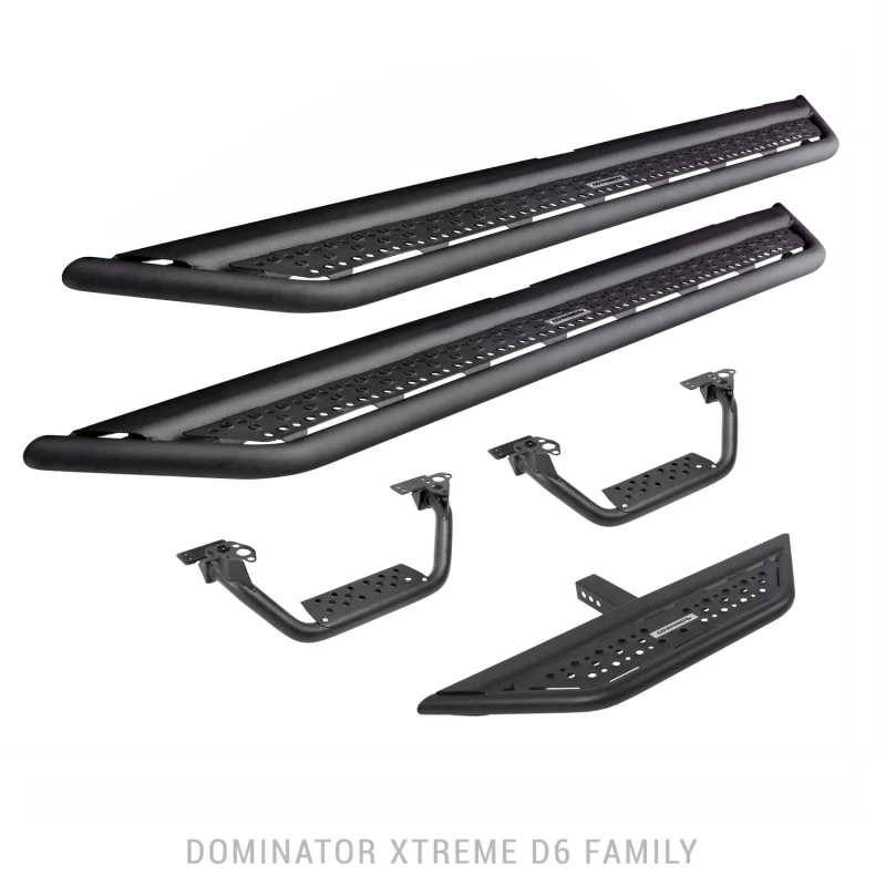 Go Rhino Dominator Xtreme D6 Running Baords with Rocker Panel Mounting Brackets Kit Model D64129T - Image 2