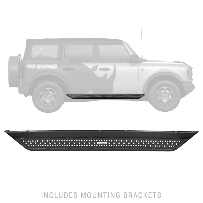 Go Rhino Dominator Xtreme D6 Running Baords with Rocker Panel Mounting Brackets Kit Model D64129T - Image 3