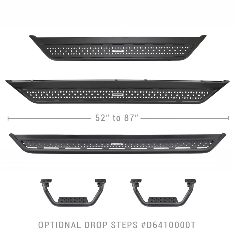 Go Rhino Dominator Xtreme D6 Running Baords with Rocker Panel Mounting Brackets Kit Model D64306T - Image 3