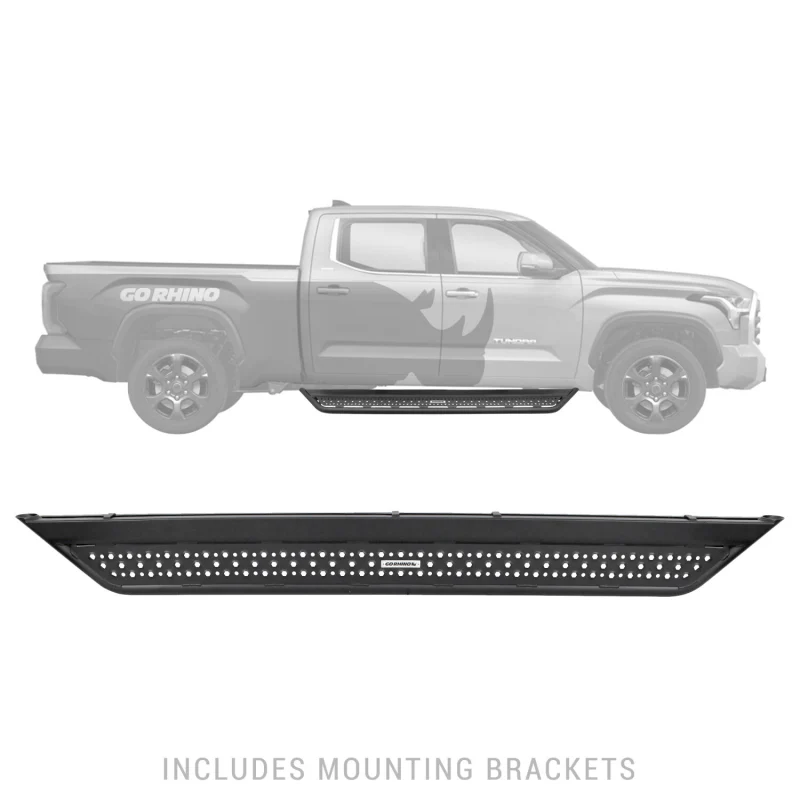 Go Rhino Dominator Xtreme D6 Running Baords with Rocker Panel Mounting Kit For Crew Max Only Model D64436T - Image 4