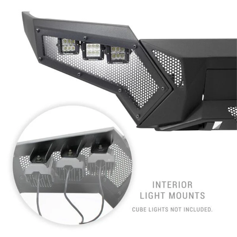 Go Rhino Element Front Bumper with Power Actuated Hide-Away Light Bar Mount Model 341831T - Image 4