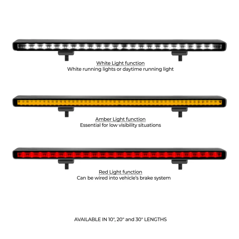 Go Rhino Flash Series 20" Multi-Function Slim LED Light Bar White/Amber/Red Model 750002014CBS - Image 5