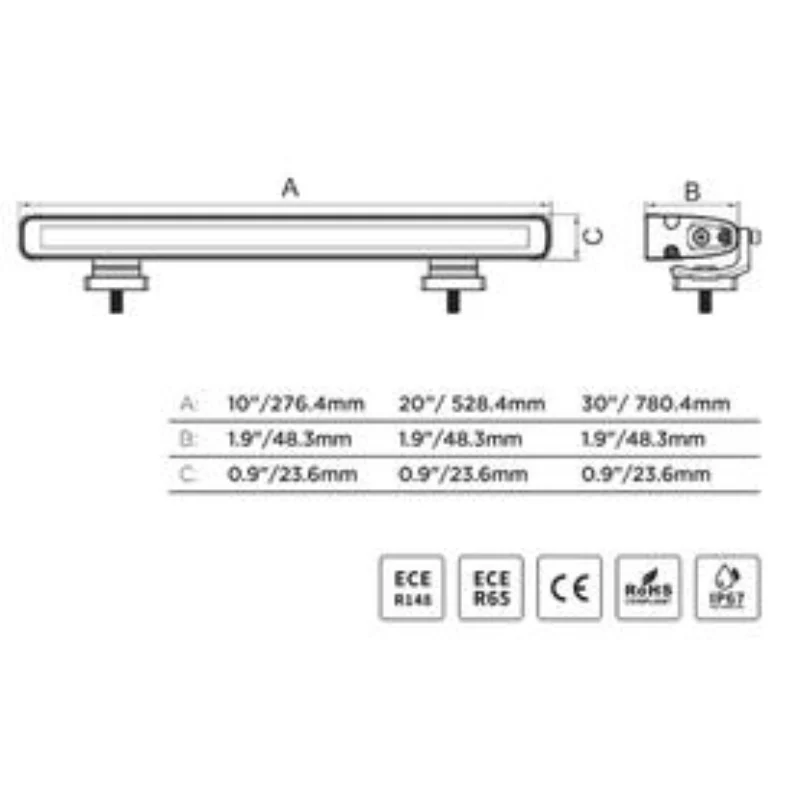 Go Rhino Flash Series 30" Multi-Function Slim LED Light Bar White/Amber/Red Model 750003014CBS - Image 4