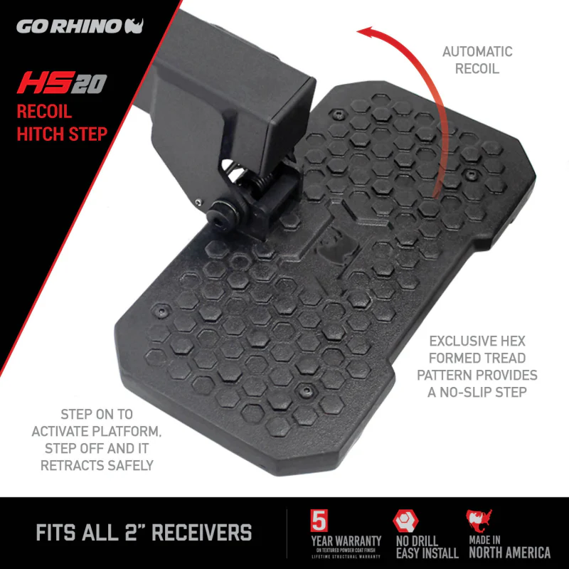 Go Rhino HS-20 Recoil Hitch Step Model HS2012T - Image 6