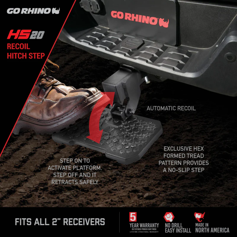 Go Rhino HS-20 Recoil Hitch Step Model HS2012T - Image 7