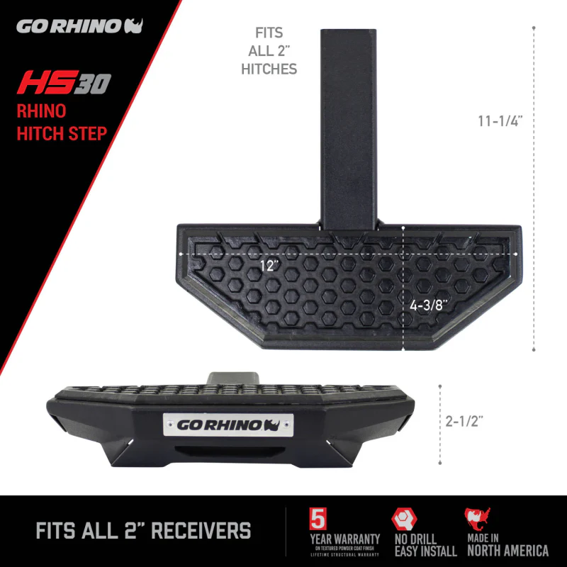 Go Rhino HS-30 Rhino Hitch Step Model HS3012T - Image 5