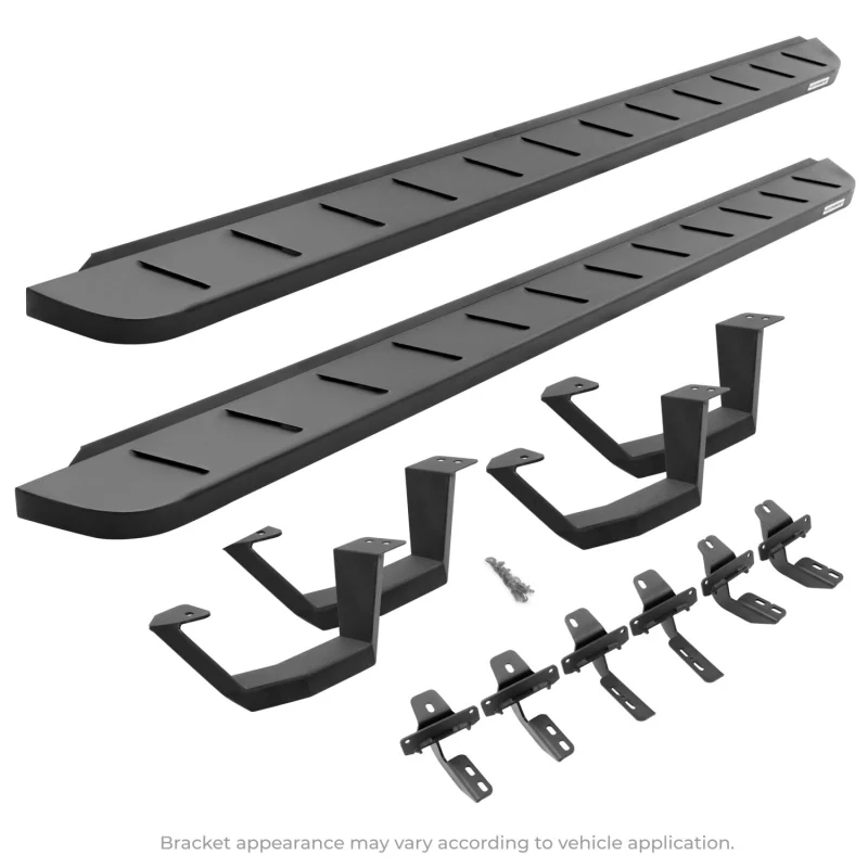 Go Rhino RB10 Running Boards with Mounting Brackets With 2 Pairs Drop Steps Kit Model 6341268020PC