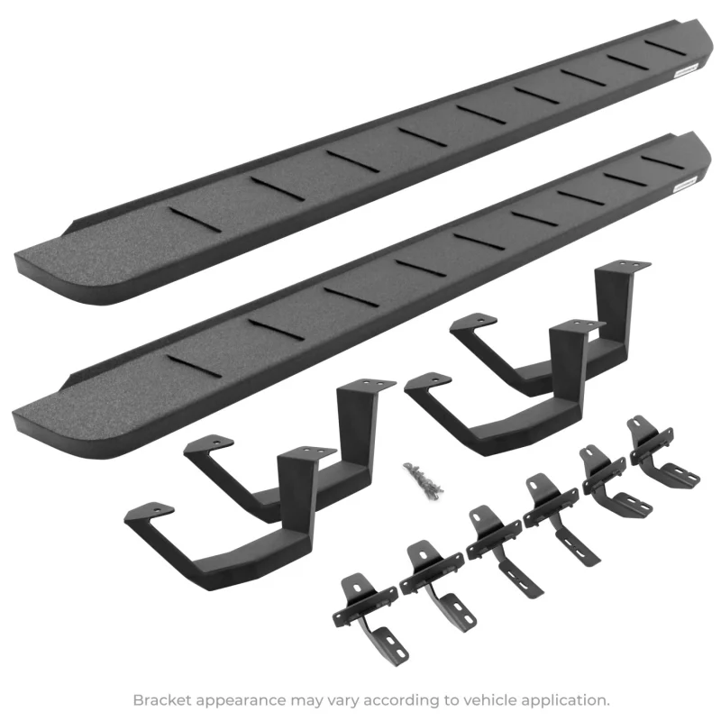 Go Rhino RB10 Running Boards with Mounting Brackets With 2 Pairs Drop Steps Kit Model 6341808720T