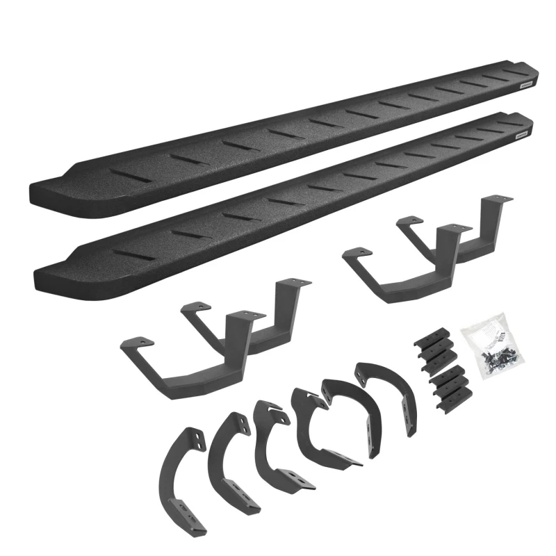 Go Rhino RB10 Running Boards with Mounting Brackets With 2 Pairs Drop Steps Kit Model 6344256820T