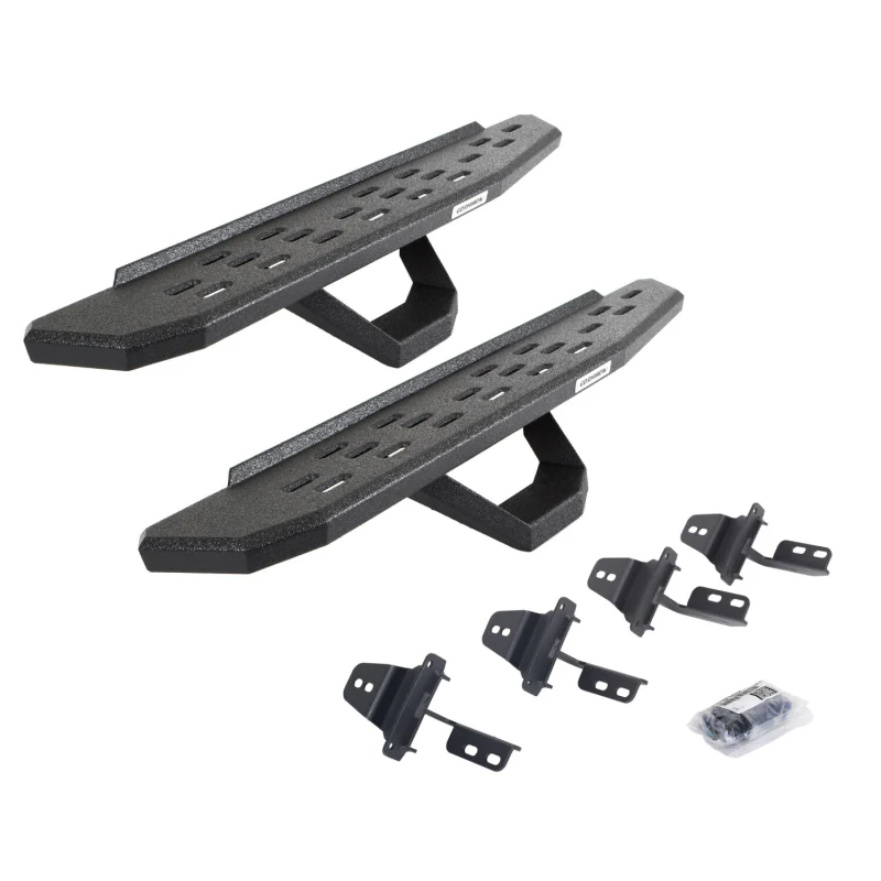 Go Rhino RB30 Running Boards with Mounting Brackets With 1 Pair Drop Steps Kit Model 6969264810T