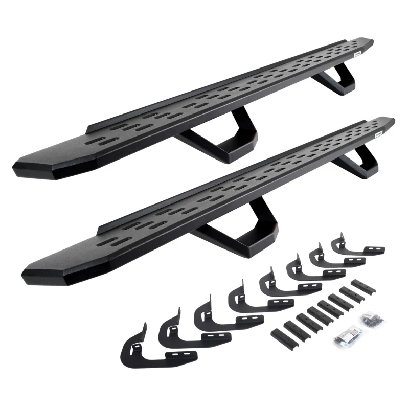 Go Rhino RB30 Running Boards with Mounting Brackets With 2 Pairs Drop Steps Kit Model 6960478720PC