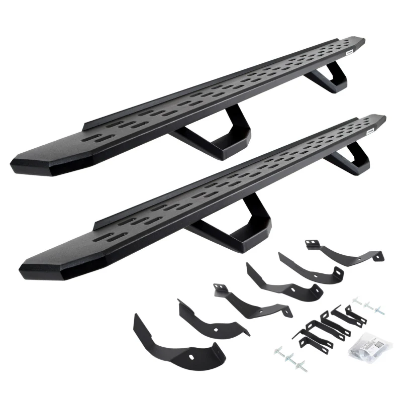 Go Rhino RB30 Running Boards with Mounting Brackets With 2 Pairs Drop Steps Kit Model 6960518720PC