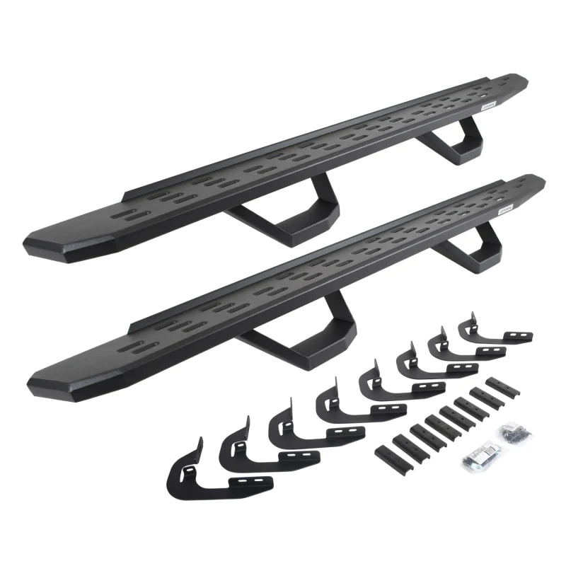 Go Rhino RB30 Running Boards with Mounting Brackets With 2 Pairs Drop Steps Kit Model 6960588020PC