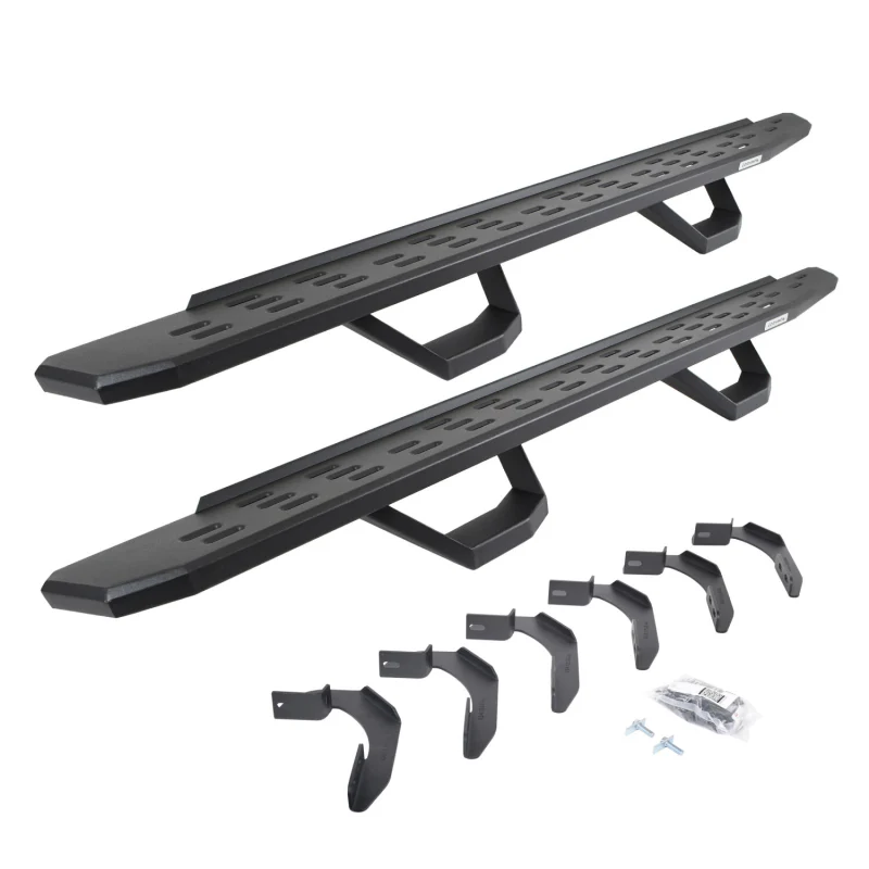 Go Rhino RB30 Running Boards with Mounting Brackets With 2 Pairs Drop Steps Kit Model 6961268020PC
