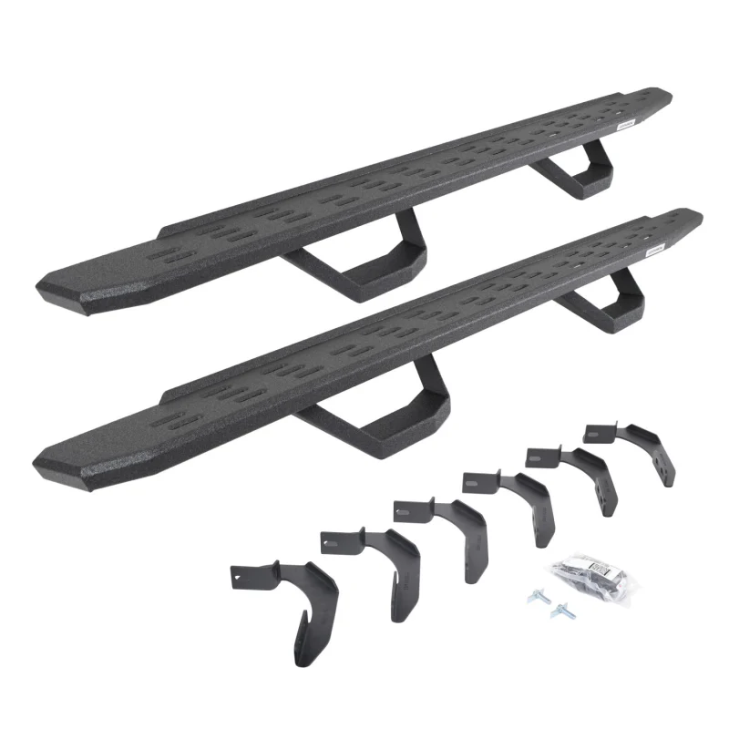 Go Rhino RB30 Running Boards with Mounting Brackets With 2 Pairs Drop Steps Kit Model 6961268020T