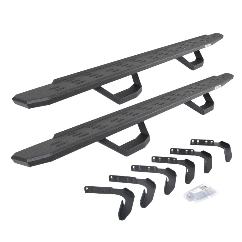 Go Rhino RB30 Running Boards with Mounting Brackets With 2 Pairs Drop Steps Kit Model 6961768020T