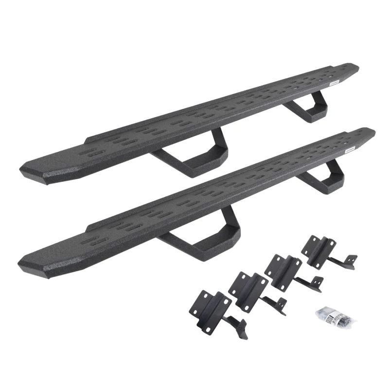 Go Rhino RB30 Running Boards with Mounting Brackets With 2 Pairs Drop Steps Kit Model 6961778020T